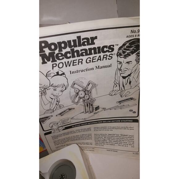 1994 Popular Mechanics Power Gears Motorized Building Set Vintage - Picture 5 of 7